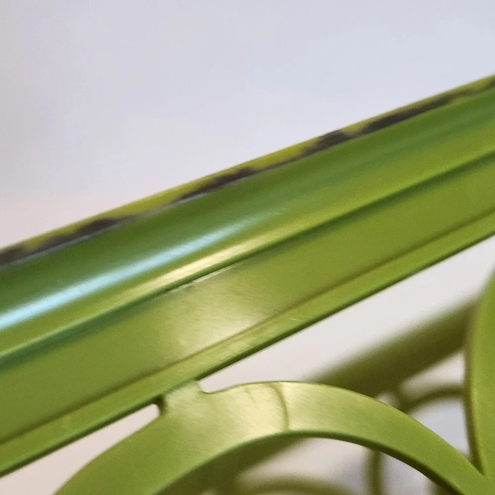 Vintage Lime Green Retro Floral Cutout Napkin Holder‎ Plastic Storage Basket MCM